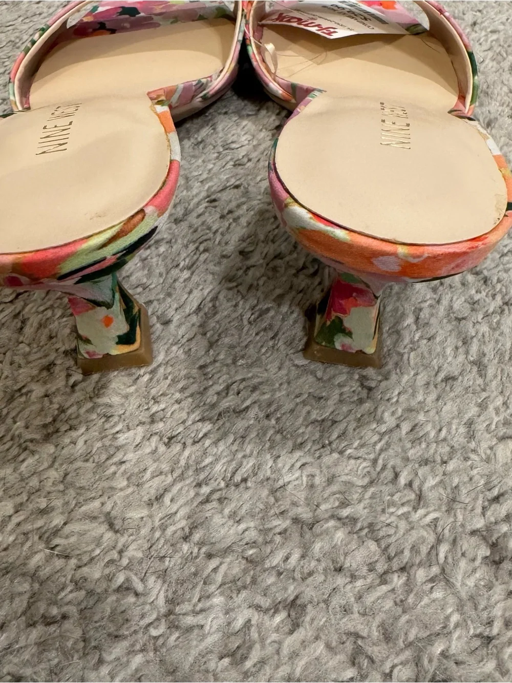 Nine West Floral Kitten Heels Size 7.5